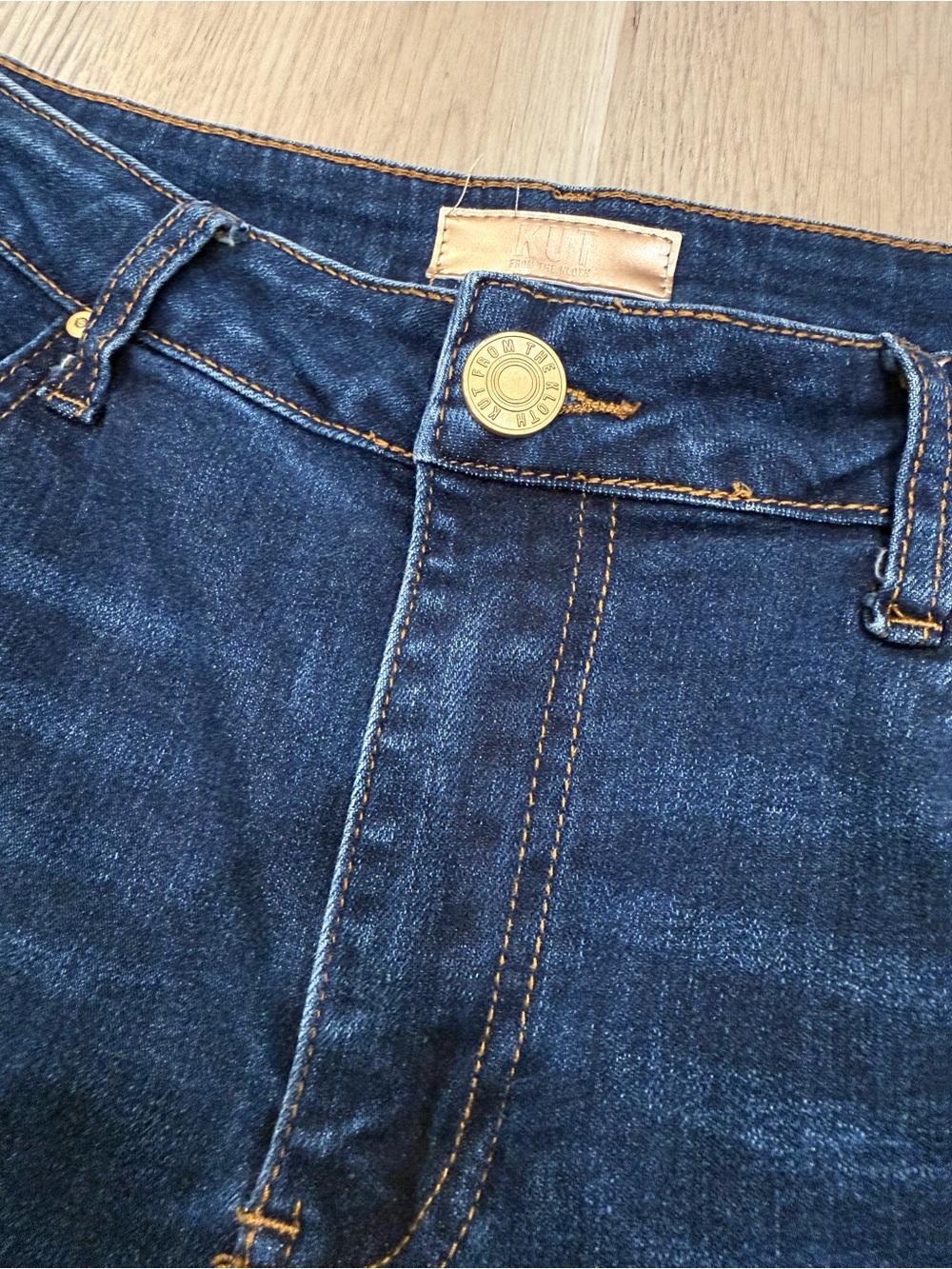 Kut From The Kloth Jean Wide Leg High Rise Dark Wash Jeans Size 8 - Picture 9 of 12